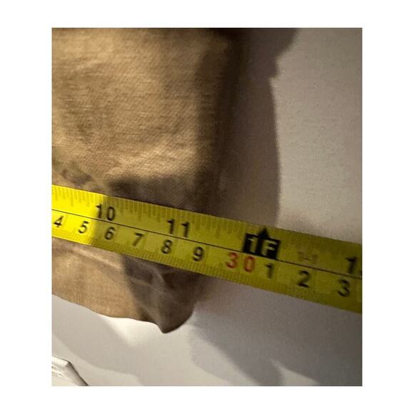 Saks Size 14 Tan Wool Stretch High Rise Wide Leg Dress Pants Office Siren Work - Picture 11 of 12